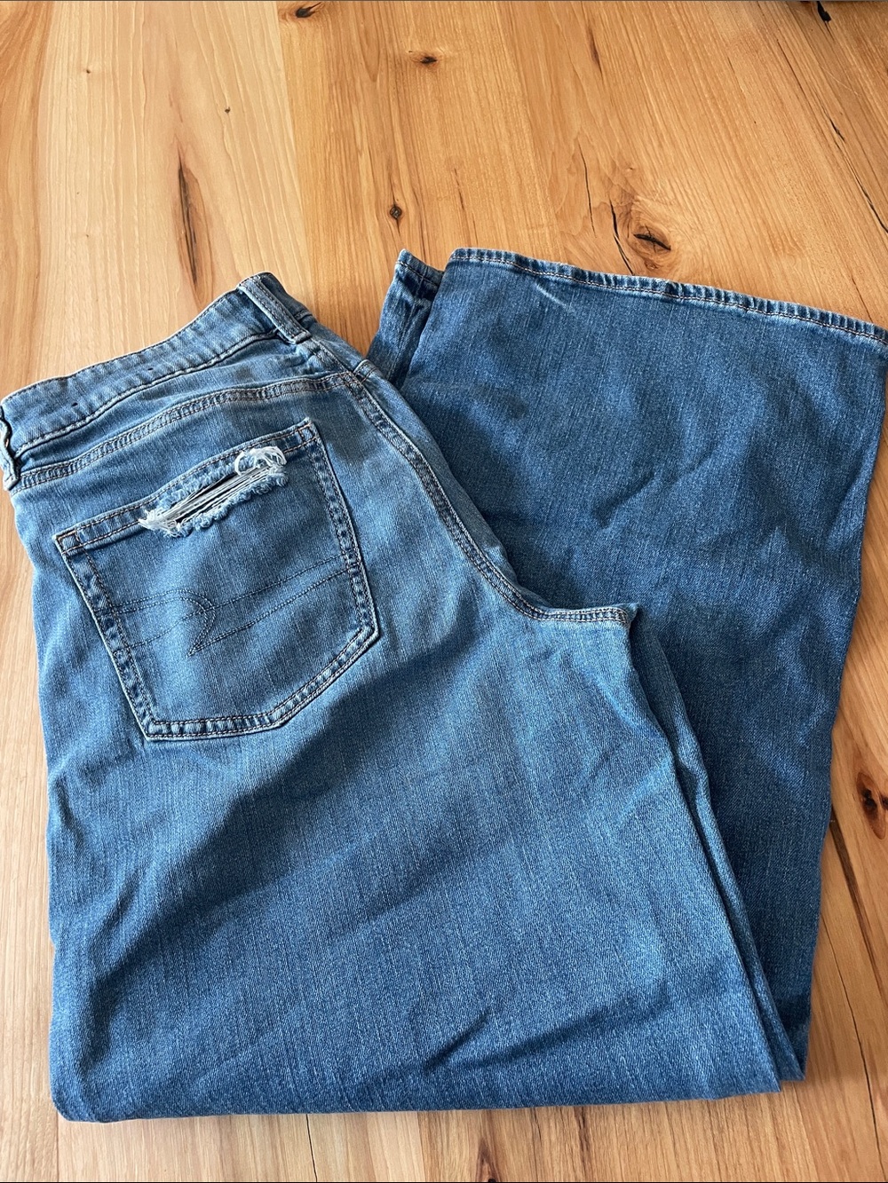 American Eagle Outfitters Wide Leg Blue Denim Jeans